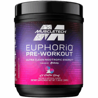 Pre entreno Muscletech EuphoriQ 20 Servidas