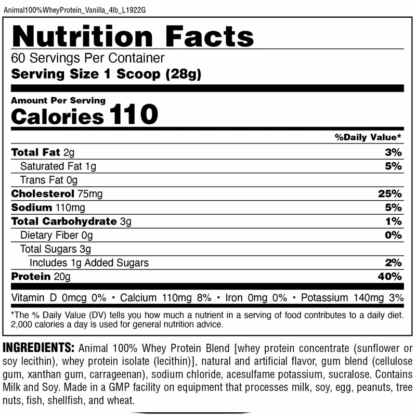 Proteína Universal Animal Whey 60 serv - Image 2