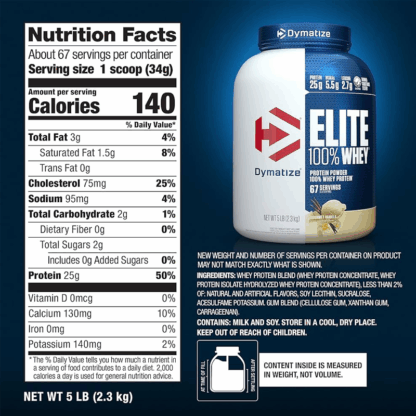 Proteína Dymatize ELITE 100% Whey 67 Servidas - Image 2