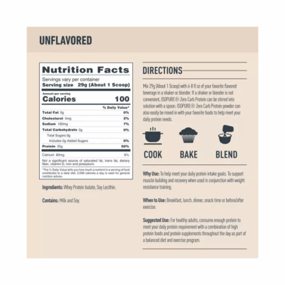Proteína Isopure Unflavored 47 Libras - Image 2