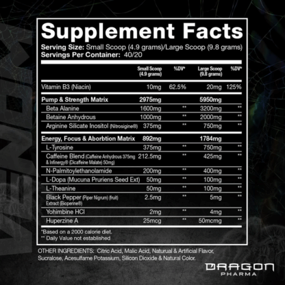 Pre Entreno Dragon Pharma Venom 40 servidas - Image 2