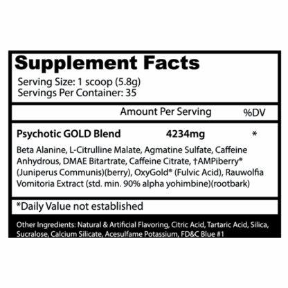 Pre Entreno Psychotic Gold 35 Servidas - Image 2