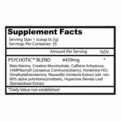 Pre Entreno Psychotic Rojo 35 Servidas - Image 2