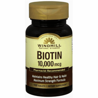 Biotina Windmill 10,000 mcg – 100 tabletas