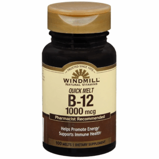 Vitamina B-12 1000 mcg | 100 Tabletas Sublinguales Windmill